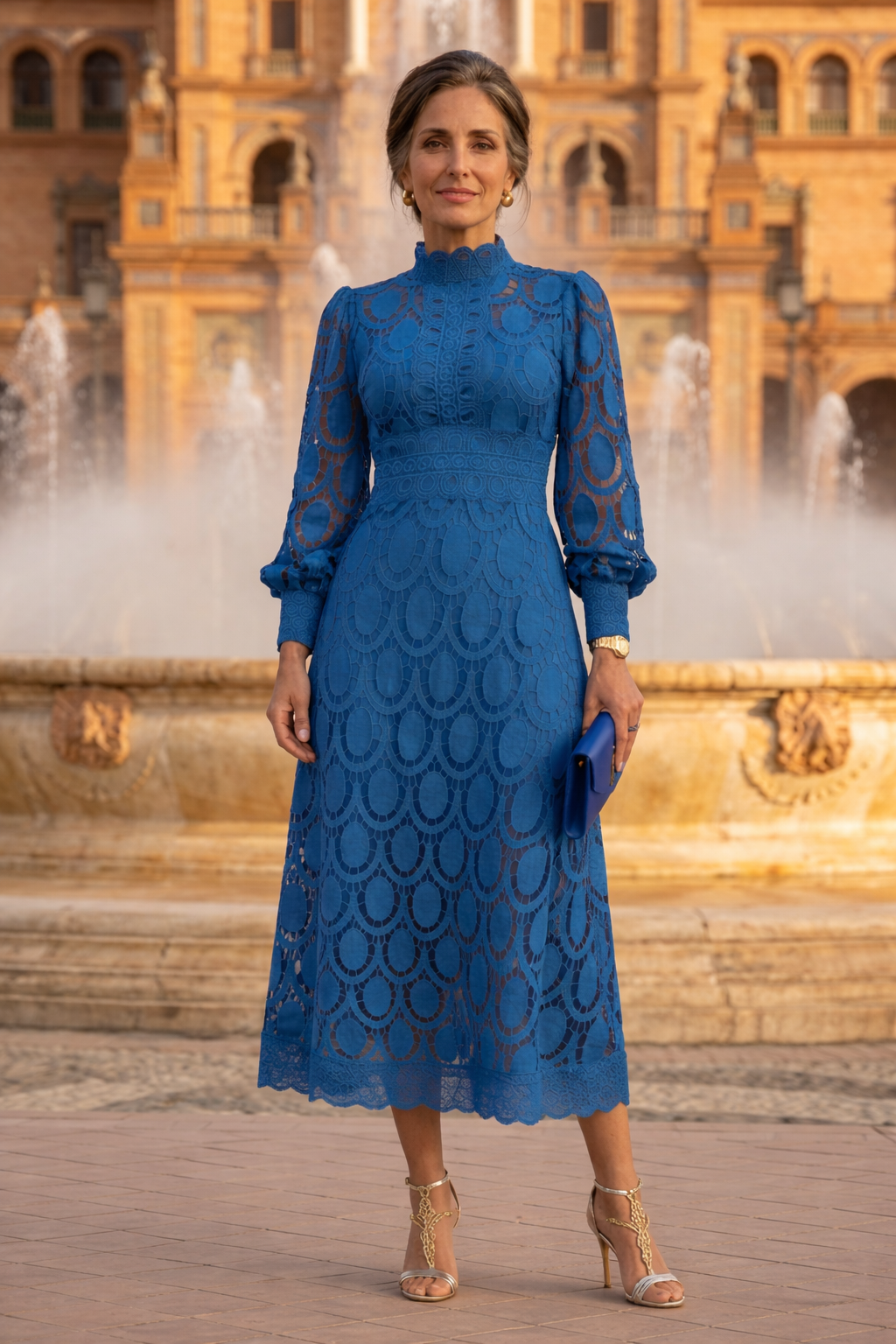 Rosa - Vestido de Encaje Clásico