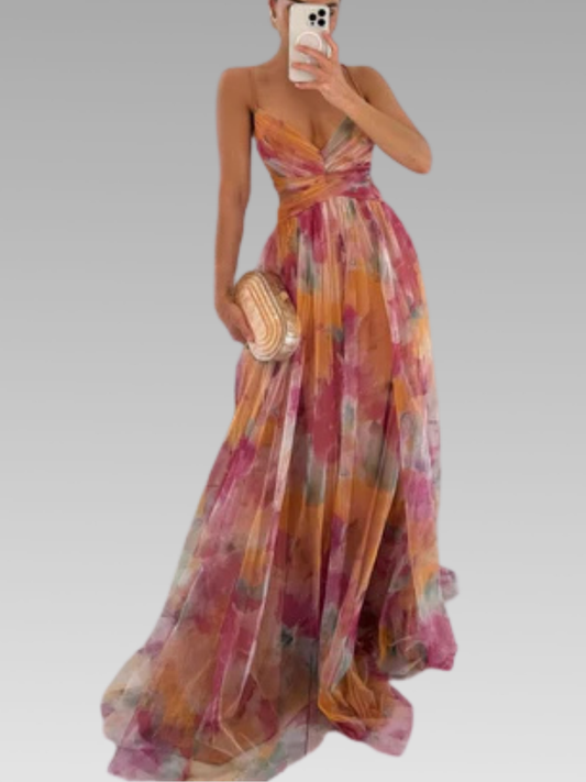 Valeria – Vestido largo floral elegante