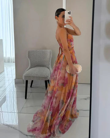 Valeria – Vestido largo floral elegante