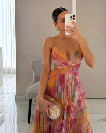 Valeria – Vestido largo floral elegante