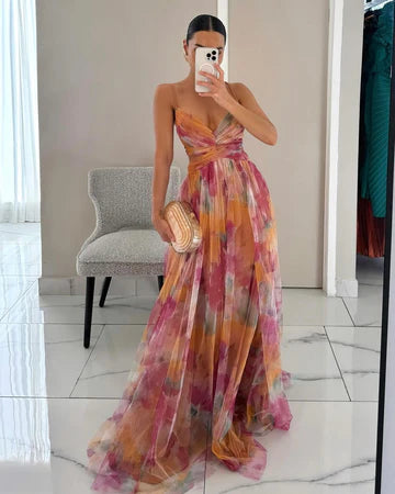 Valeria – Vestido largo floral elegante