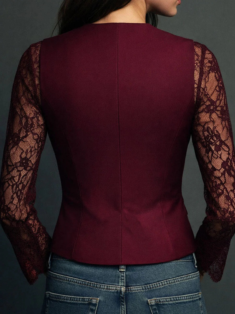 Claudia – Blazer elegante con encaje