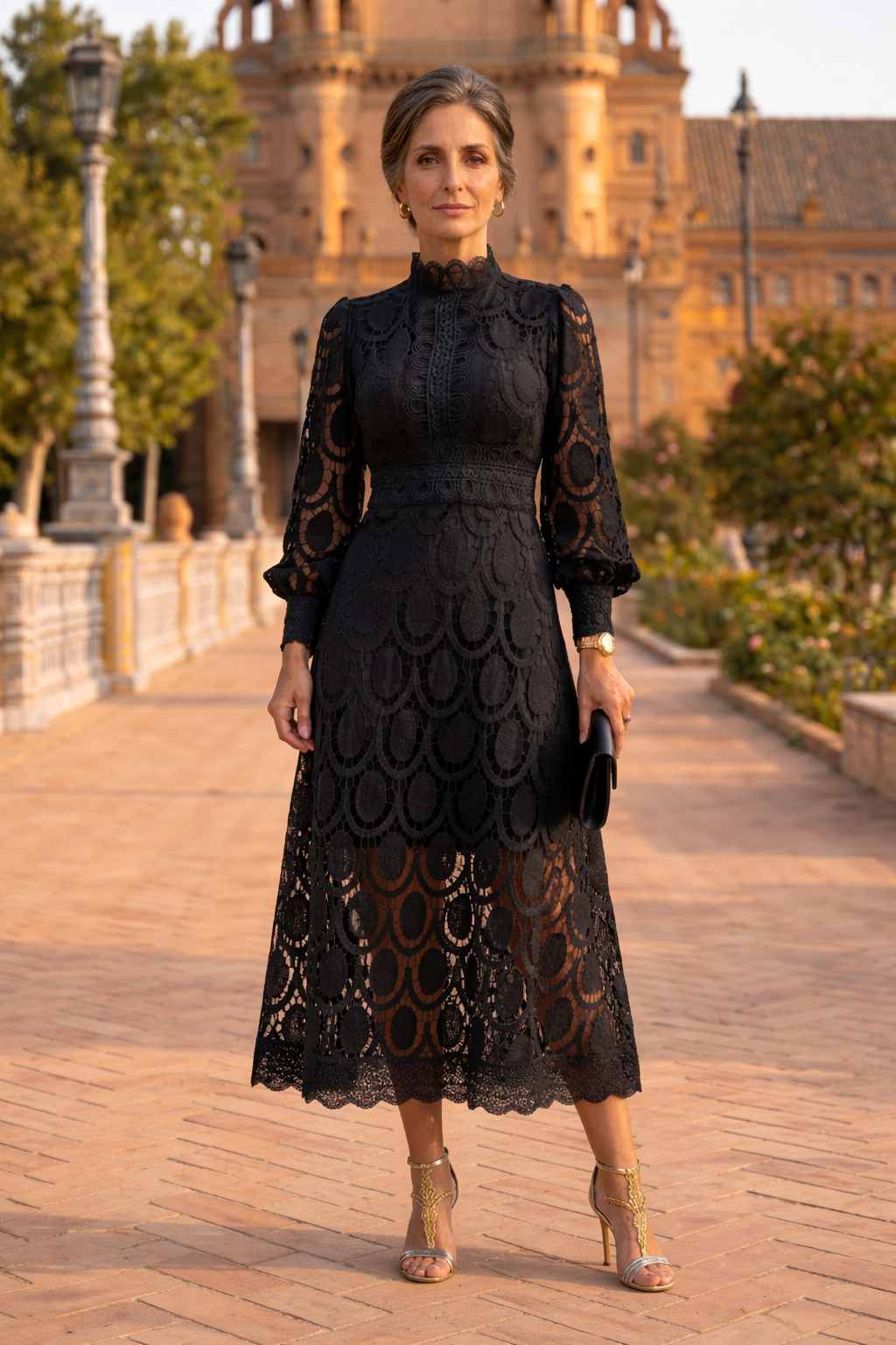 Rosa - Vestido de Encaje Clásico
