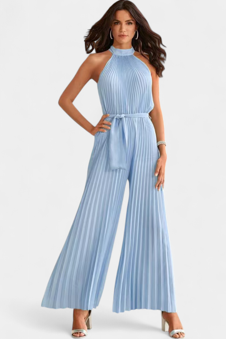 Patrizia Mono Palazzo Plisado con Cuello Halter