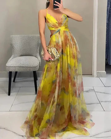 Valeria – Vestido largo floral elegante